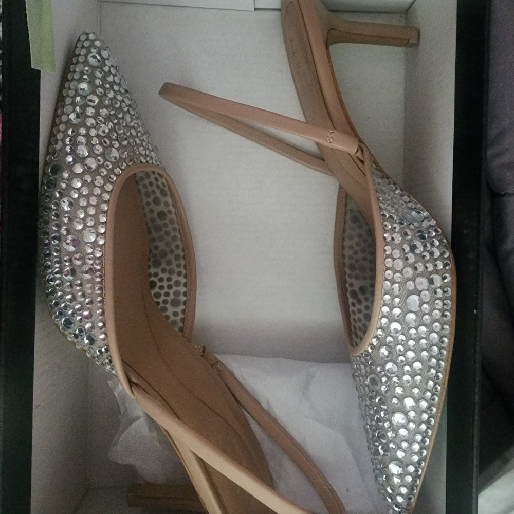 INC International Concepts Silver and Tan Heels